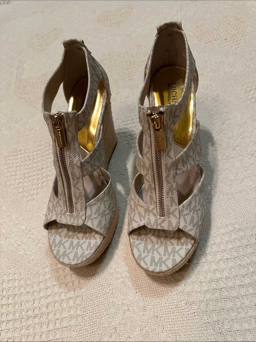 Michael Kors Signature Damita Wedge Sandals - NWOT